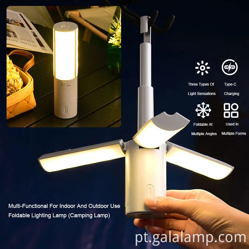 Lâmpada de acampamento inteligente com tecnologia de sensor de movimento